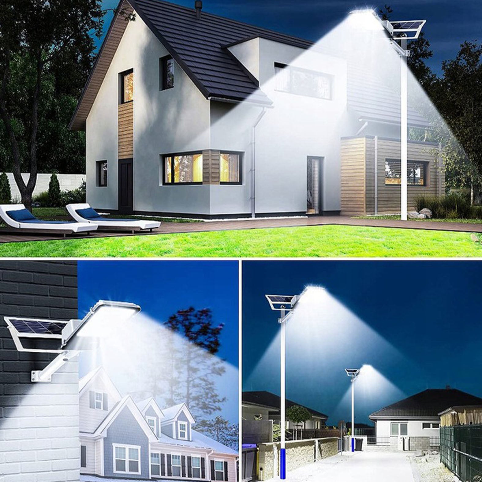 Výkonná solárna lampa, súmrakový senzor, diaľkové ovládanie, Vögler Professional 2500W
