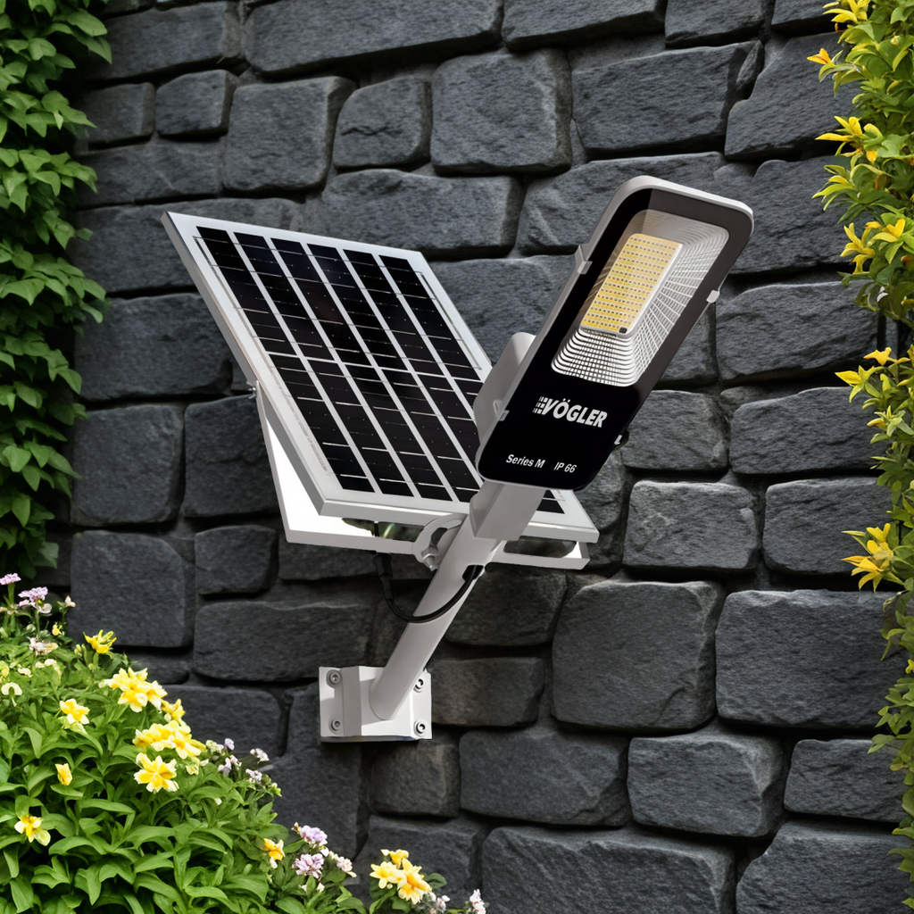 Výkonná solárna lampa, súmrakový senzor, diaľkové ovládanie, Vögler Professional 1000W