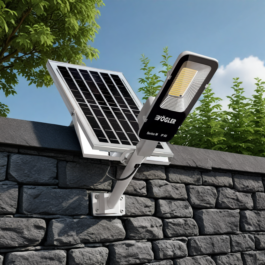 Výkonná solárna lampa, súmrakový senzor, diaľkové ovládanie, Vögler Professional 1000W