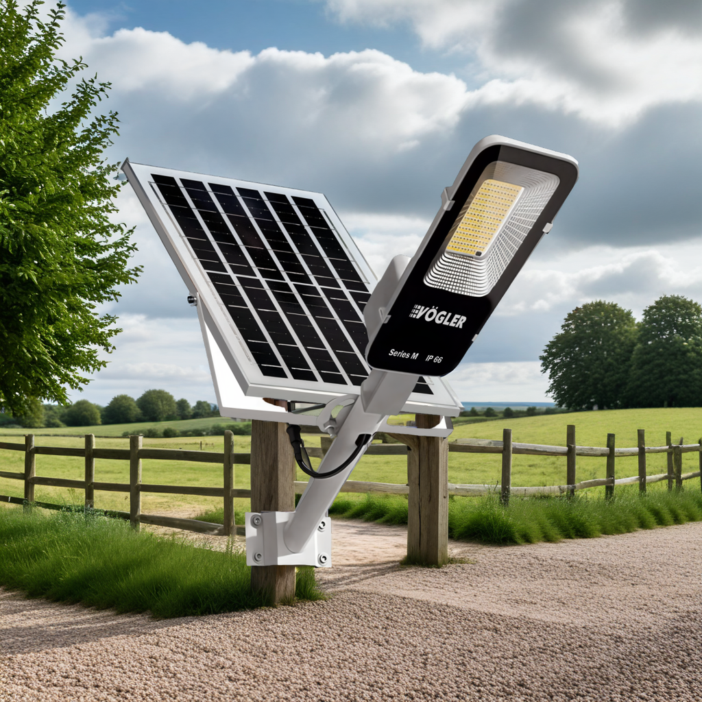 Výkonná solárna lampa, súmrakový senzor, diaľkové ovládanie, Vögler Professional 1000W