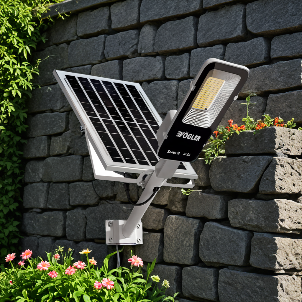 Výkonná solárna lampa, súmrakový senzor, diaľkové ovládanie, Vögler Professional 1200W