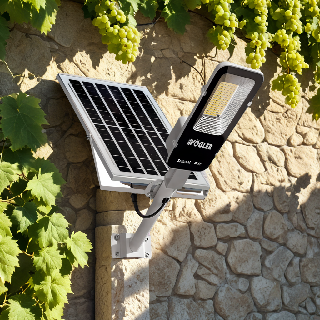 Výkonná solárna lampa, súmrakový senzor, diaľkové ovládanie, Vögler Professional 1200W