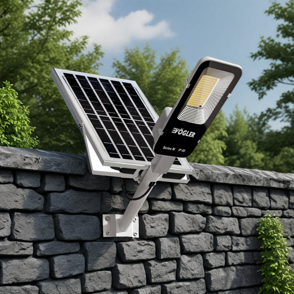 Výkonná solárna lampa, súmrakový senzor, diaľkové ovládanie, Vögler Professional 1500W