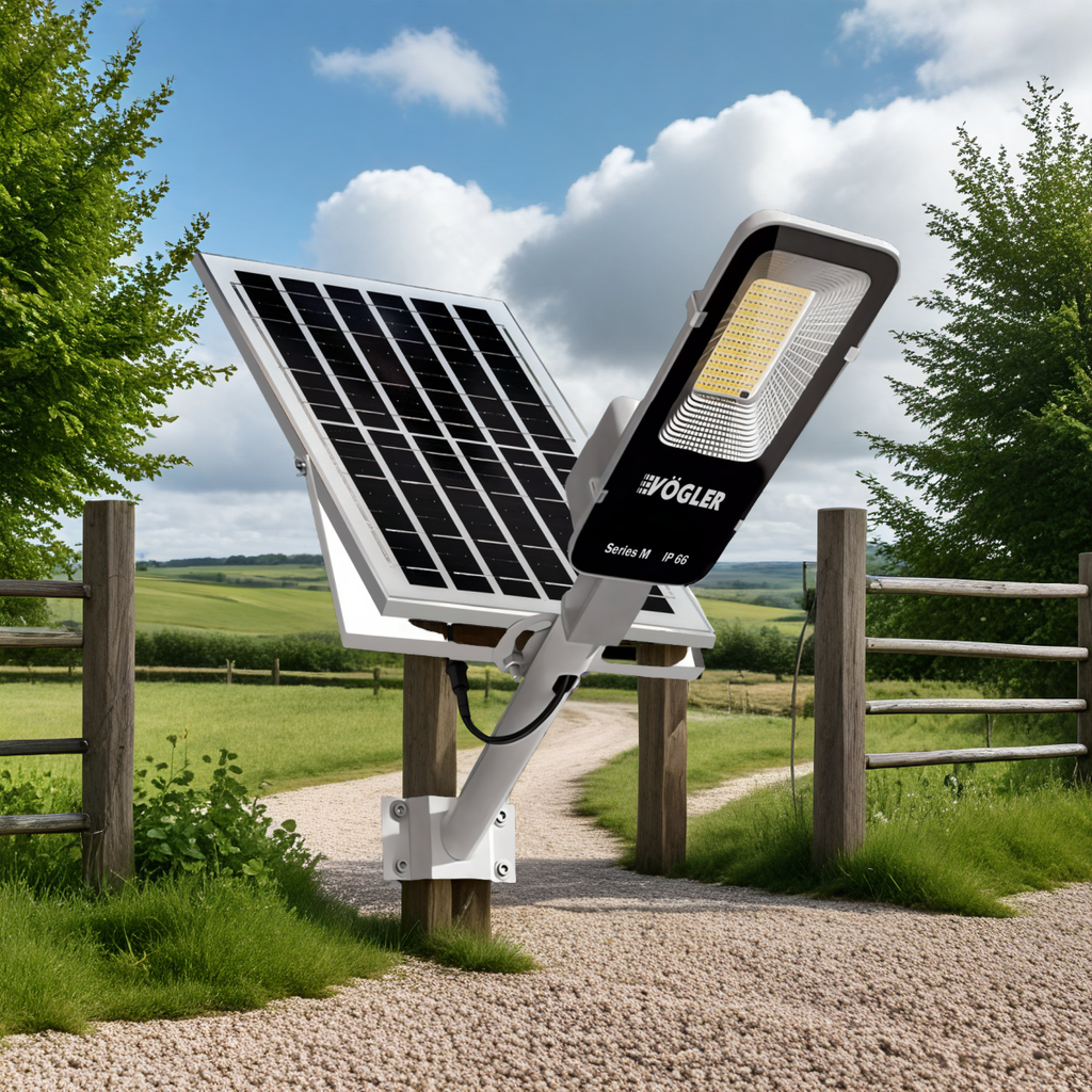 Výkonná solárna lampa, súmrakový senzor, diaľkové ovládanie, Vögler Professional 1500W
