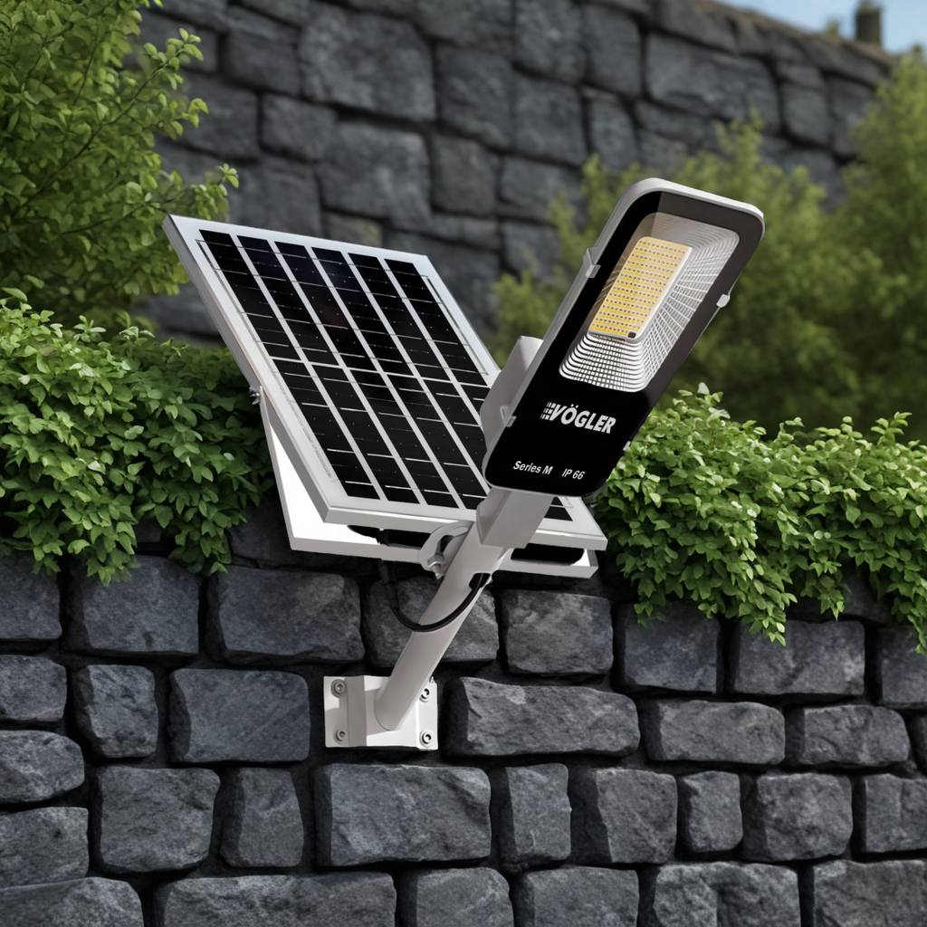 Výkonná solárna lampa, súmrakový senzor, diaľkové ovládanie, Vögler Professional 2000W