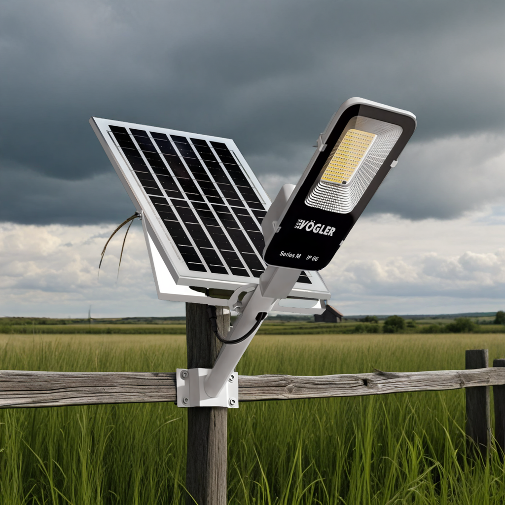 Výkonná solárna lampa, súmrakový senzor, diaľkové ovládanie, Vögler Professional 2000W