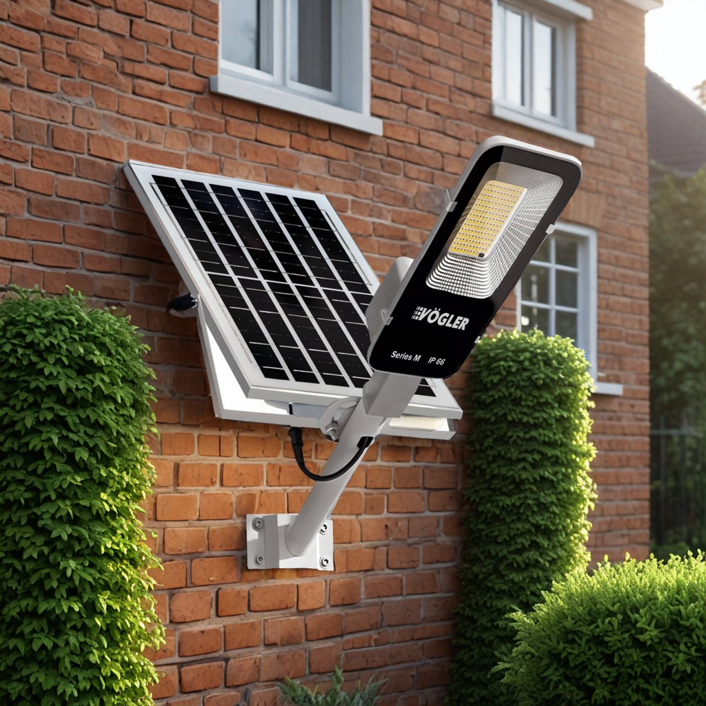 Výkonná solárna lampa, súmrakový senzor, diaľkové ovládanie, Vögler Professional 2000W