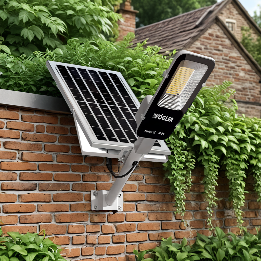 Výkonná solárna lampa, súmrakový senzor, diaľkové ovládanie, Vögler Professional 2000W