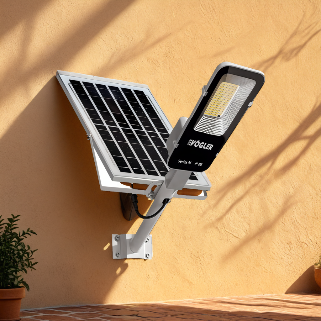 Výkonná solárna lampa, súmrakový senzor, diaľkové ovládanie, Vögler Professional 2000W