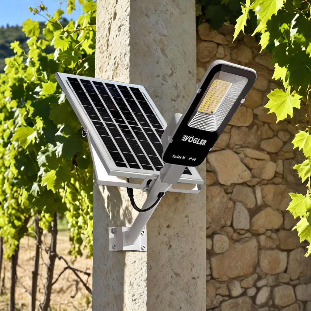 Výkonná solárna lampa, súmrakový senzor, diaľkové ovládanie, Vögler Professional 600W