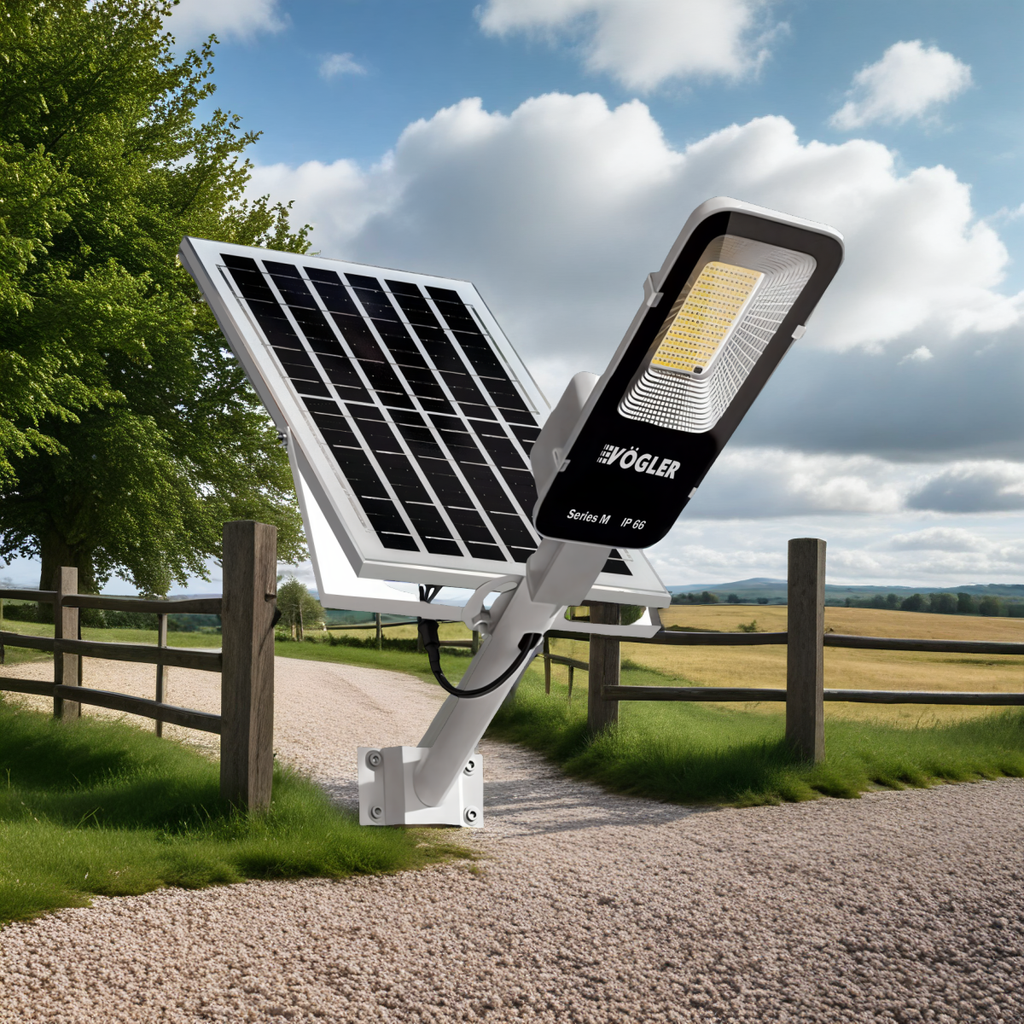 Výkonná solárna lampa, súmrakový senzor, diaľkové ovládanie, Vögler Professional 800W