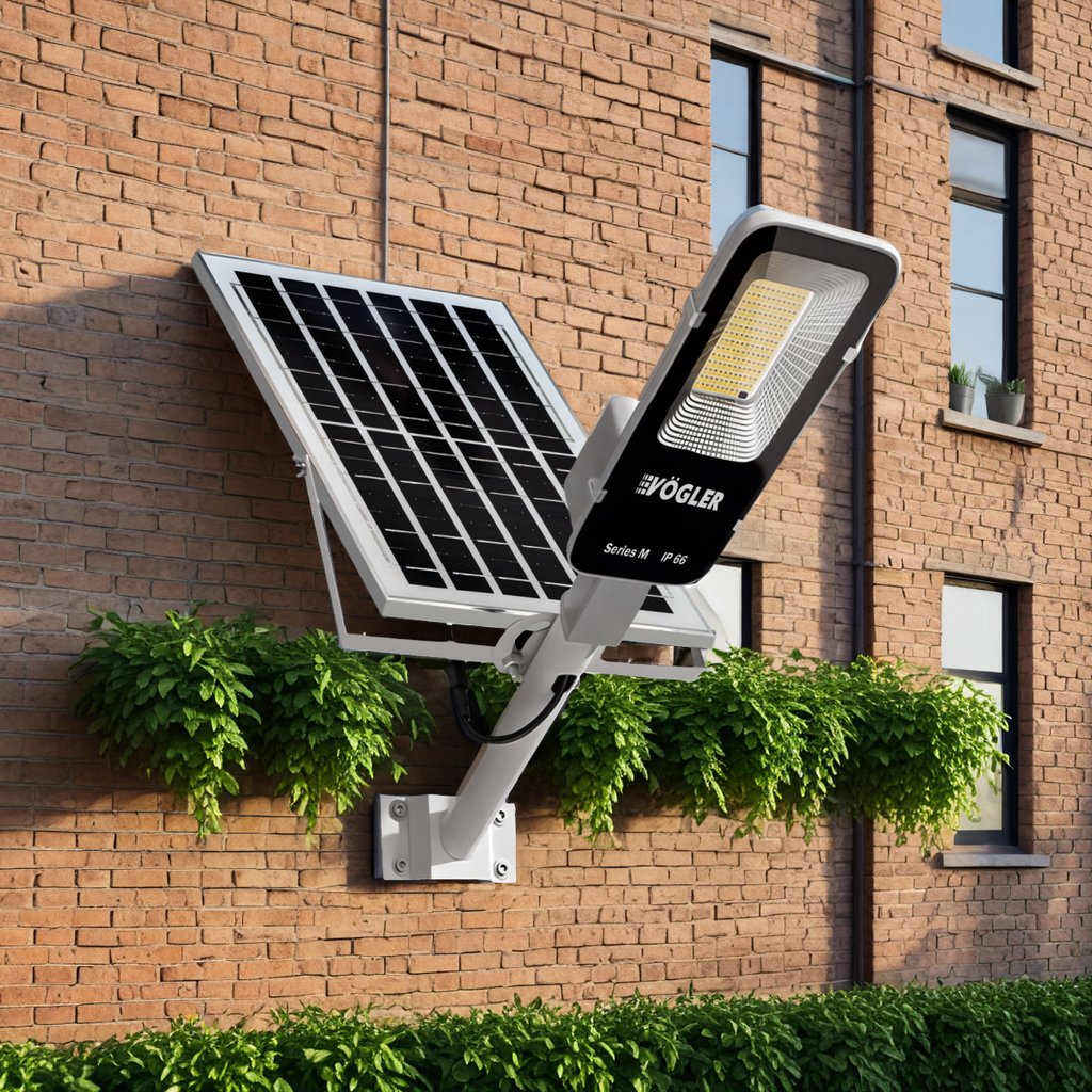 Výkonné solárne svetlo, senzor súmraku, diaľkové ovládanie, Vögler séria M 2000W