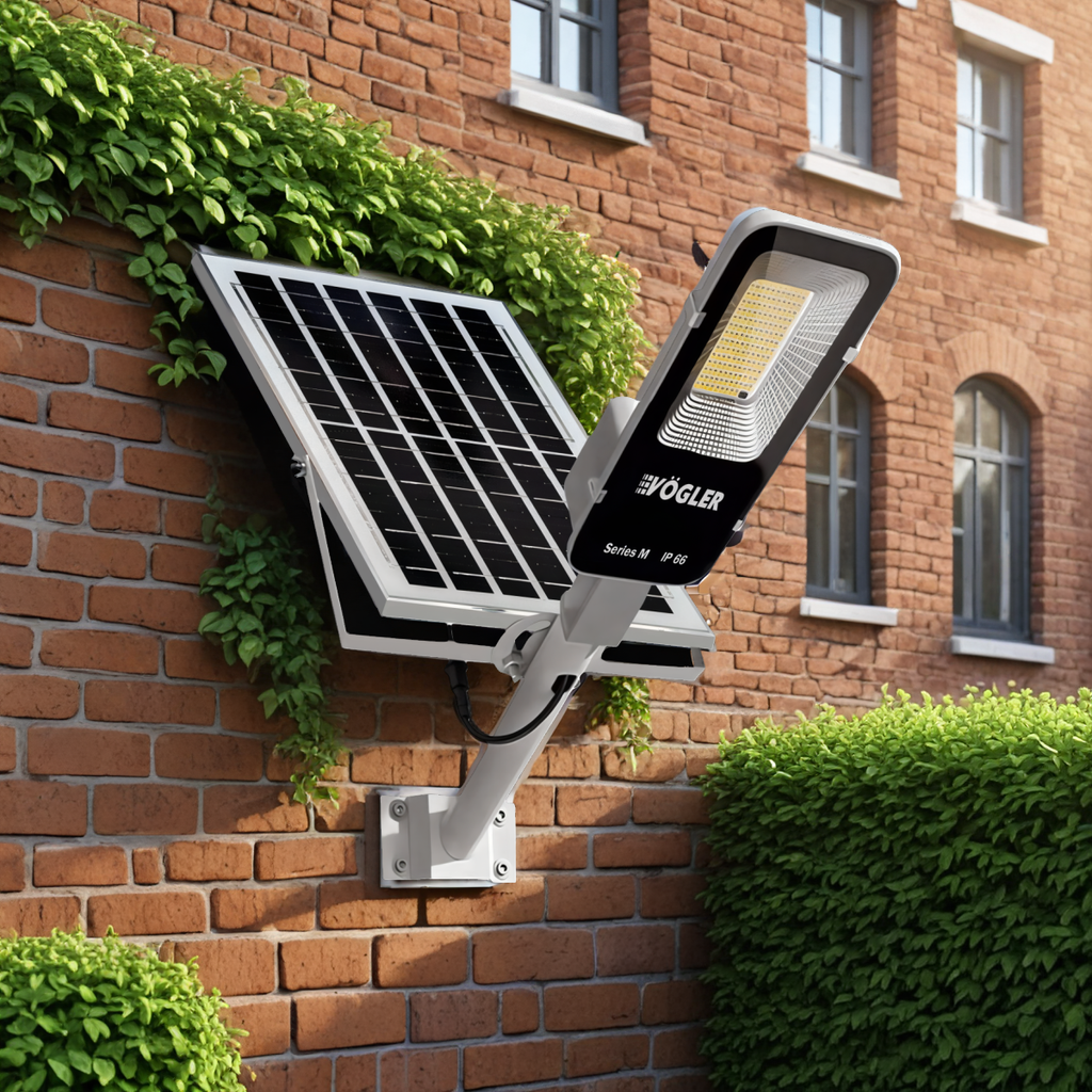 Výkonné solárne svetlo, senzor súmraku, diaľkové ovládanie, Vögler séria M 2000W